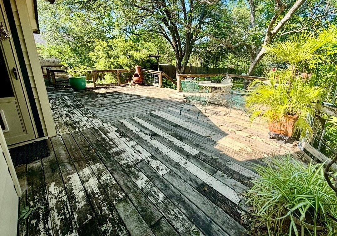 Cedar Deck Rebuild before